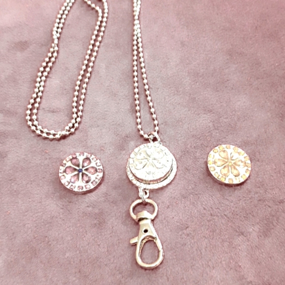 Snap Button Lanyard Necklace